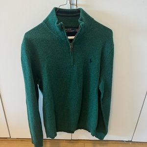 Polo quarter zip Green Medium premium quality